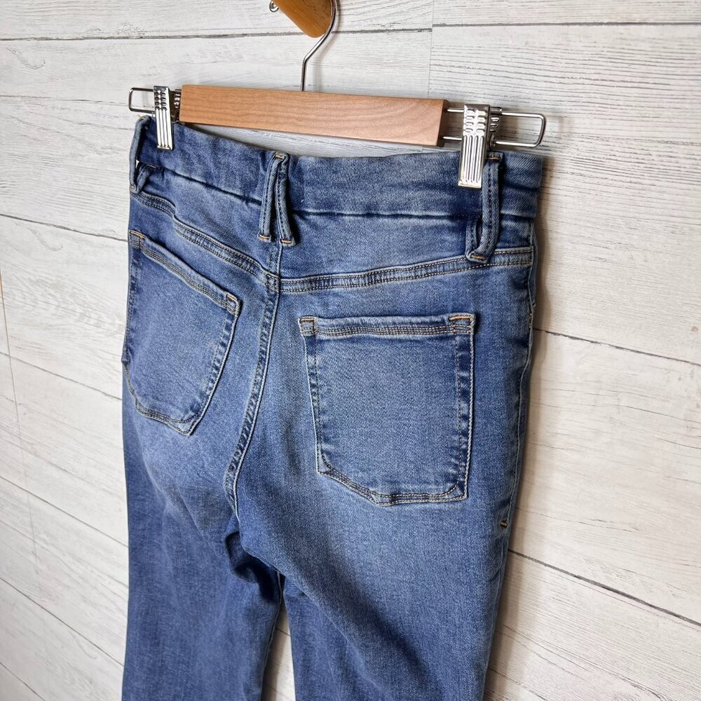Good American Jeans Womens Size S Power Stretch Pull-On Flare High Rise Comfort - Picture 13 of 16